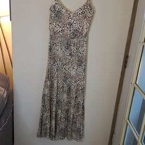 All in Favor Leopard Print Maxi Dress Size Large
